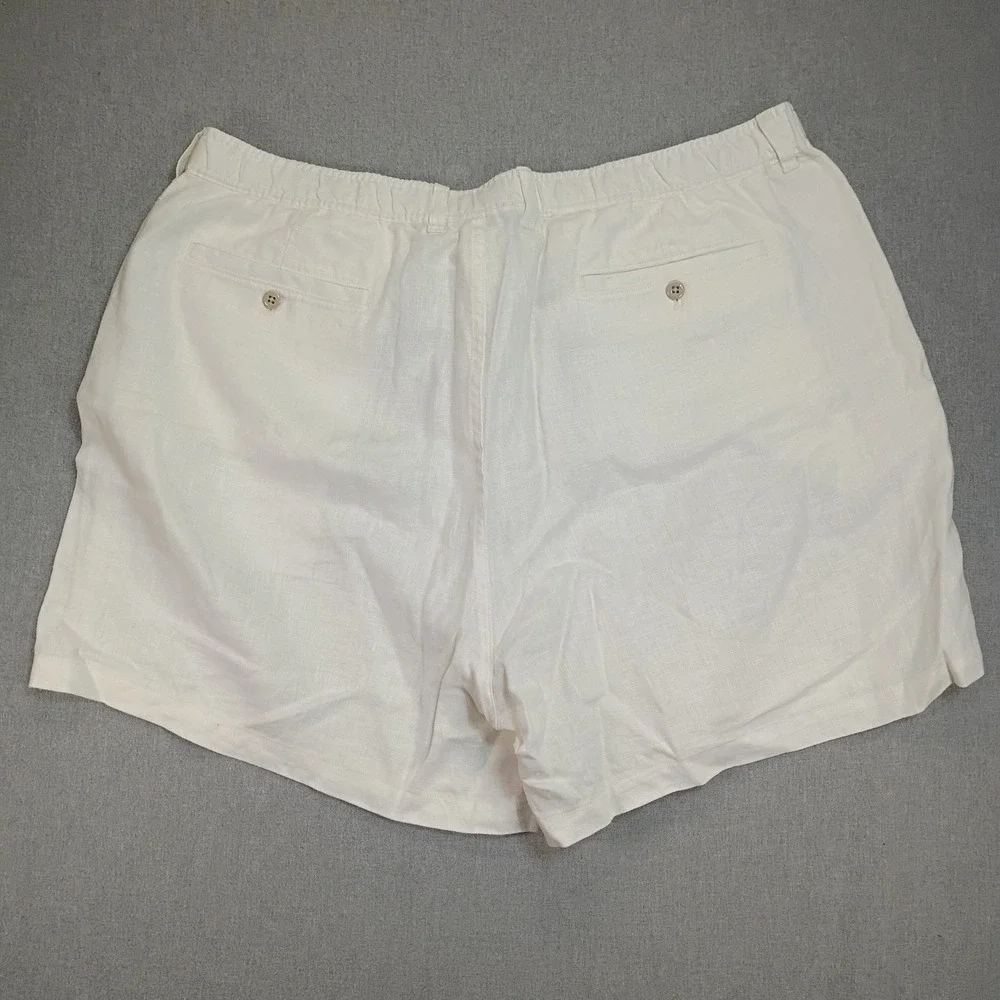 Todd Snyder Mens Linen Drawstring Shorts White XXL Coastal Casual 41 Measured